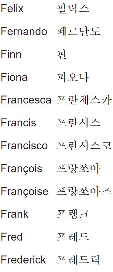 my name in korean F1