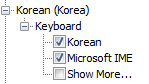 Add Input Language window with two items checked