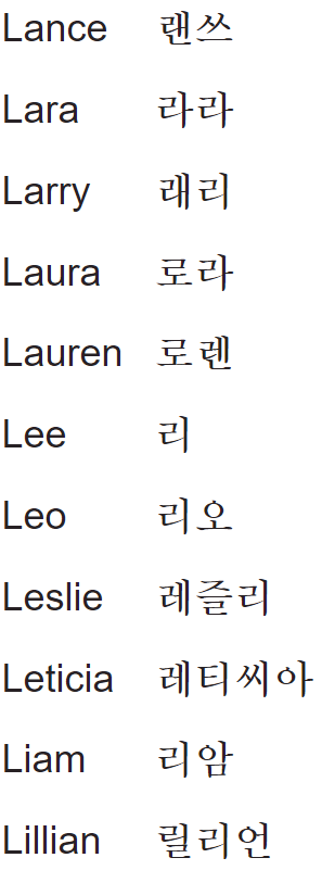my name in korean L1