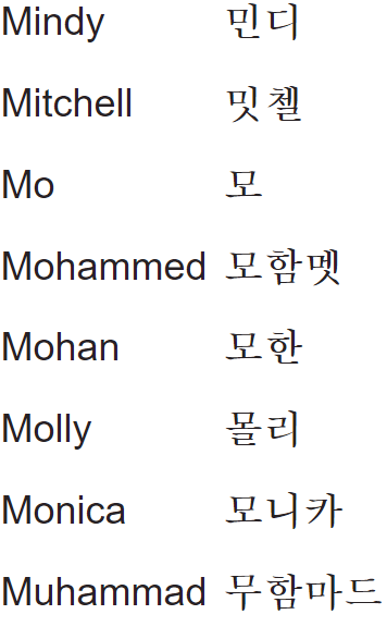 my name in korean M4